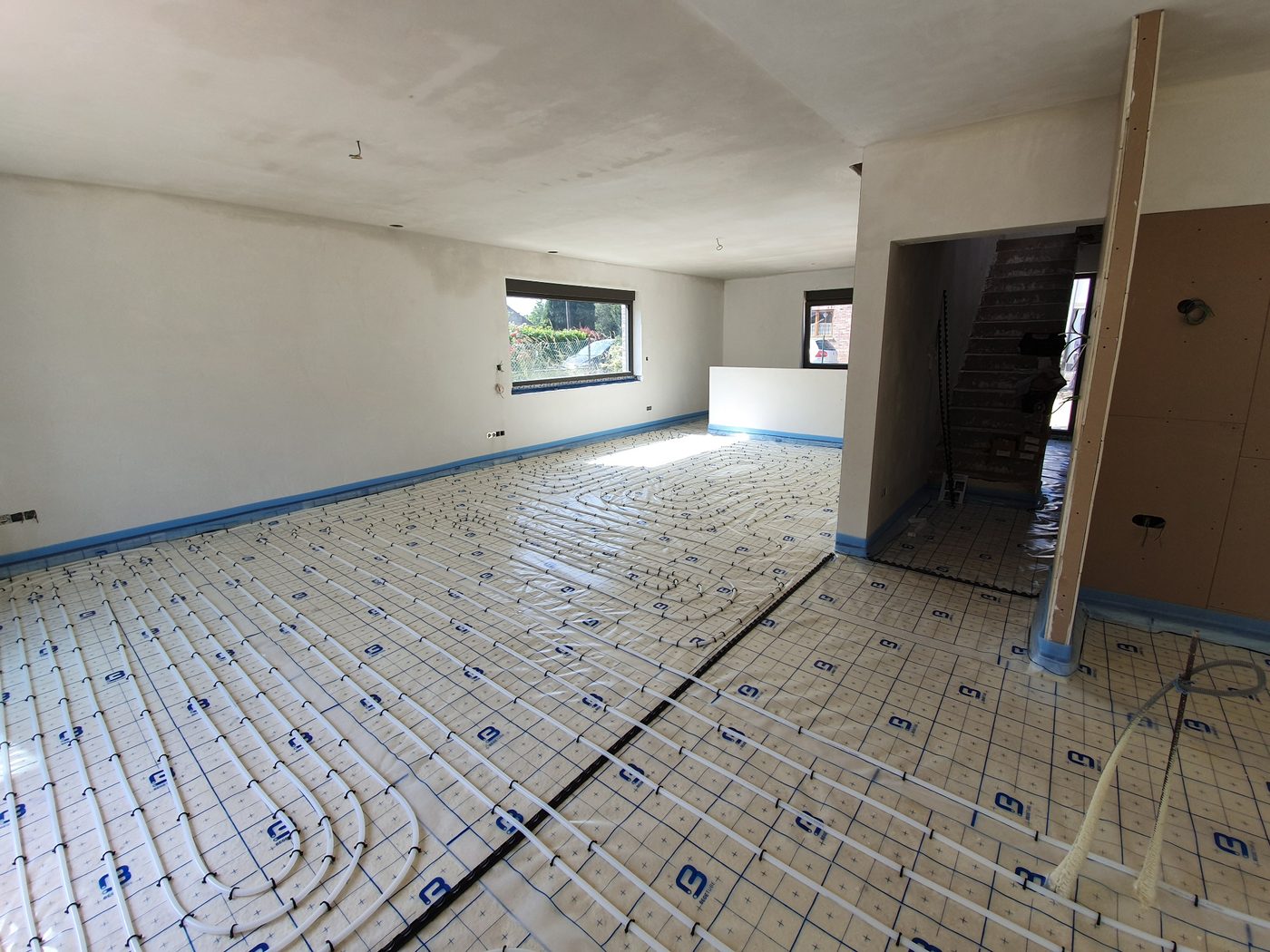 Chantier de chauffage en 2007