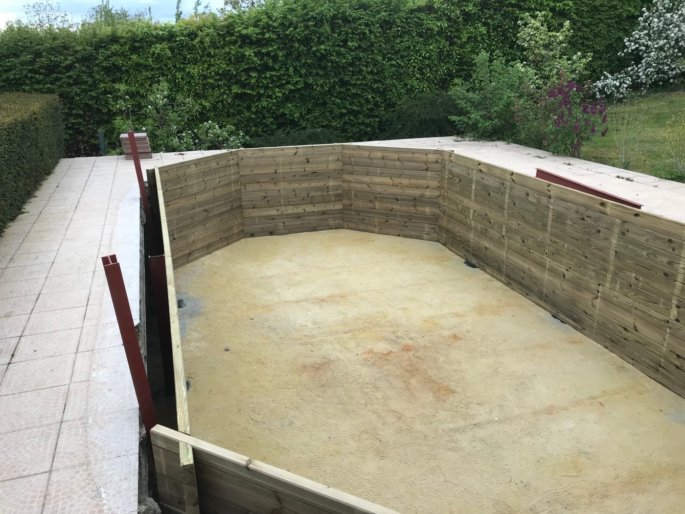 Chantier de piscine en 2010