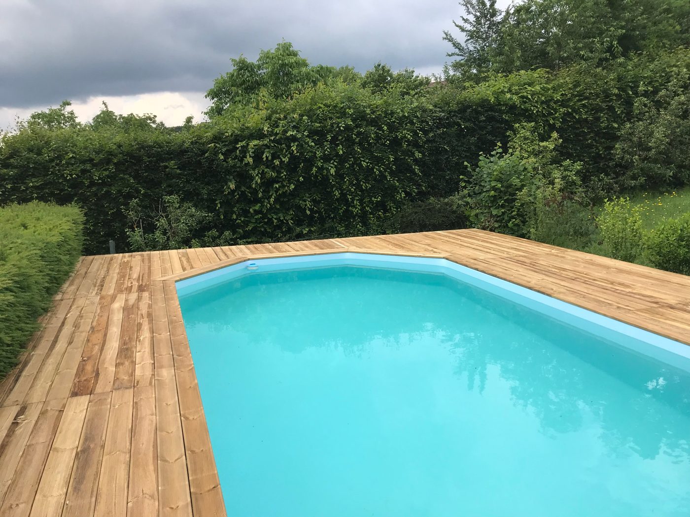 Chantier de piscine en 2010