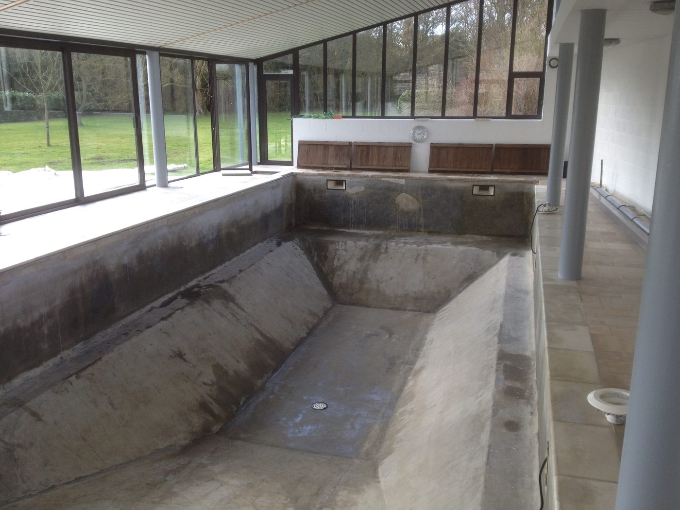 Chantier de piscine en 2010